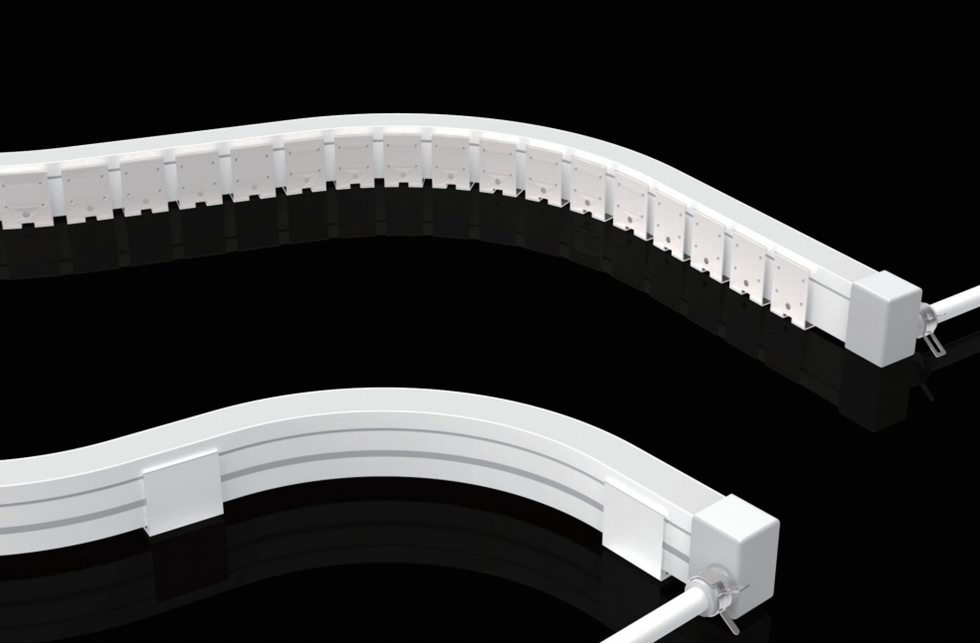 Side bend LED neon flex for letters, logos and flat curved designs